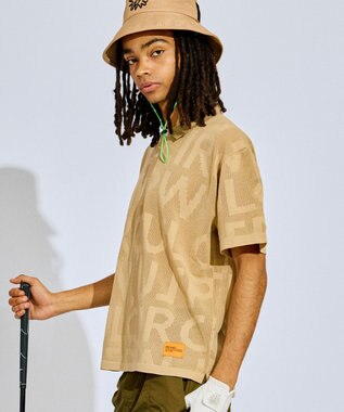 PW CIRCULUS 【手洗い可能】【UNISEX】ニットメッシュポロ ゴルフ ベージュ系