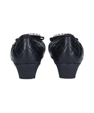 Bridget Birkin ＜3E＞【Bridget Birkin Walk】キルティングビジューリボンウォーキングパンプス ブラック