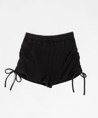 WEGO 【セットアップ対応】サイドドロストスウェットショートパンツ スミクロ