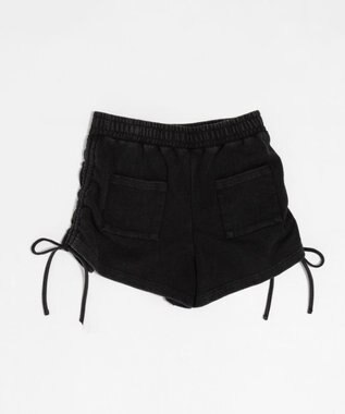 WEGO 【セットアップ対応】サイドドロストスウェットショートパンツ スミクロ