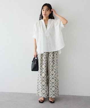 CRAFT STANDARD BOUTIQUE プリントイージーパンツ Light Beige
