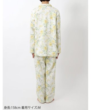 Wing パジャマ 長袖 長ズボン 綿混(本体) あったか レディース EP6016 ウイング／ワコール クリーム