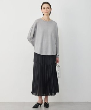 ICB 【先行予約】リネンレーヨンハイゲージ プルオーバーニット オリーブグレー