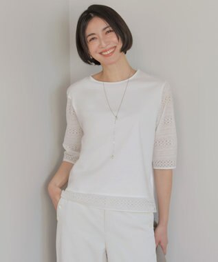 J.PRESS LADIES L スムースジャージー 刺繍 カットソー