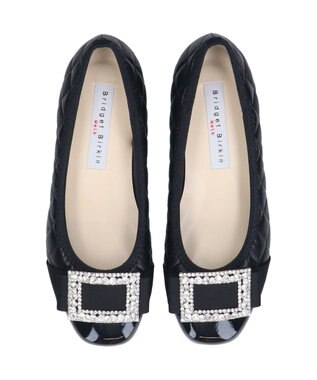 Bridget Birkin ＜3E＞【Bridget Birkin Walk】キルティングビジューリボンウォーキングパンプス ブラック