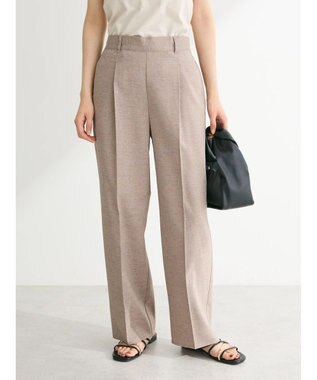 Green Parks 接触冷感　きれいシルエットパンツ（ワイド） Gray Beige