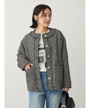 Green Parks ・ＥＬＥＮＣＡＲＥ　ＤＵＥ　ツィードノーカラージャケット