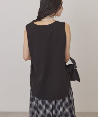 AMERICAN HOLIC ラウンドヘムタンクトップ Black