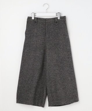 J.PRESS LADIES シルクネップツイード クロップド パンツ チャコール系