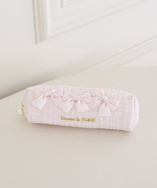Maison de FLEUR ツイードリボンロングポーチ