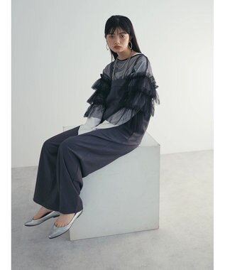 Green Parks armonia. ハイライズドサロペットパンツ Charcoal Gray