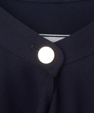 BEIGE， 【洗える】FLEUR / フロントドレープノースリーブドレス Navy