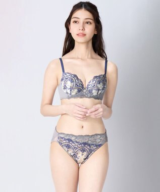 Wing ブラジャー Wing Lesiage 谷間ふっくら 脇高設計 サイドすっきり 【6000シリーズ】 ブラ PB6000 ウイング／ワコール グレー