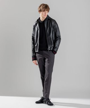 JOSEPH HOMME ラーナヴァージンメリノ　クルーネックニット ブラック系