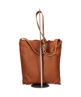 INTER-CHAUSSURES 【ANDREA CARDONE】ミディアムサイズレザートートバッグ ブラウンコンビ