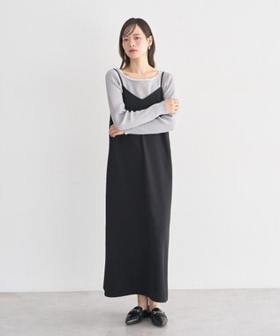 earth music&ecology SET2点チュール＆キャミワンピース Black