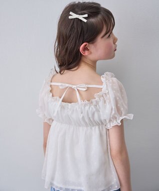 ANY KIDS 【一部店舗/WEB先行販売アイテム】2WAY シアードビーブラウス ホワイト