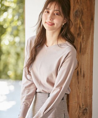 ANY SIS 【美人百花11月号掲載】クリアシェル イヤリング ゴールド