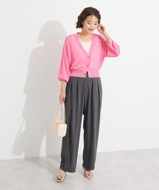 CRAFT STANDARD BOUTIQUE シアーニットカーディガン Pink