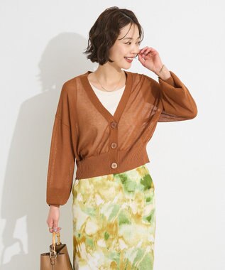 CRAFT STANDARD BOUTIQUE シアーニットカーディガン Brown