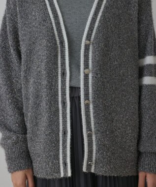 GRACE CONTINENTAL グリッターニットカーディガン グレー