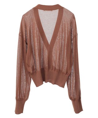 CRAFT STANDARD BOUTIQUE シアーニットカーディガン Brown