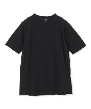 【洗える】リネンコットン　ニットTEE