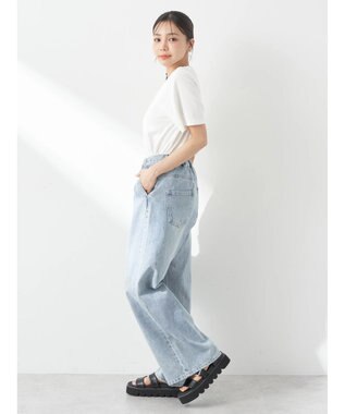 earth music&ecology ロゴソリッドミニマルＴシャツ Off White