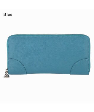 tsumori chisato CARRY ラックスtcネーム ラウンドファスナー長財布 ブルー
