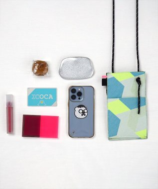 POLS FLATスマホショルダー ブルー