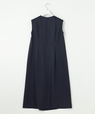23区 【APPLAUDIR】ノーブルサテン ビジューデザインドレス ネイビー系