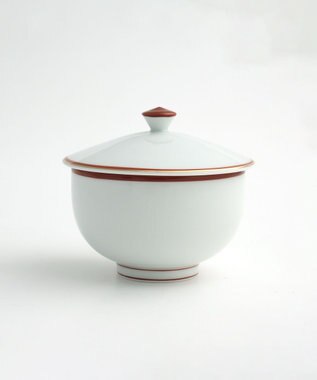 たち吉 【たち吉】瑞鶴お茶呑茶碗〈５客〉波佐見焼 ホワイト×レッド