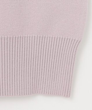 ANY SIS 【洗える】リブコンビボタン ニット ローズグレー
