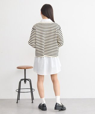 earth music&ecology スポンディッシュポケット付きカーディガン Border