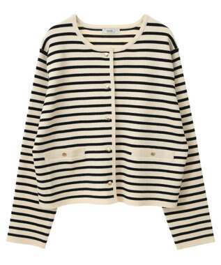 earth music&ecology スポンディッシュポケット付きカーディガン Border