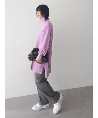 Green Parks もちやわ　タートルニットチュニック Pink