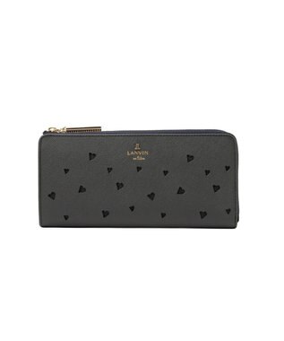 LANVIN en Bleu リュクサンブールハート Lファスナー長財布
