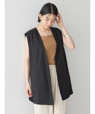 AMERICAN HOLIC リネンブレンドジレベスト Black