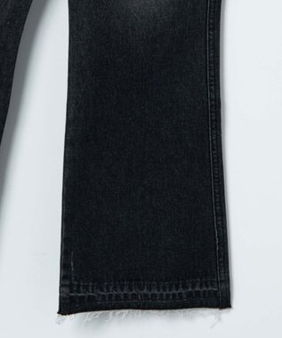 WEGO セミフレアデニムパンツ ブラック中濃色