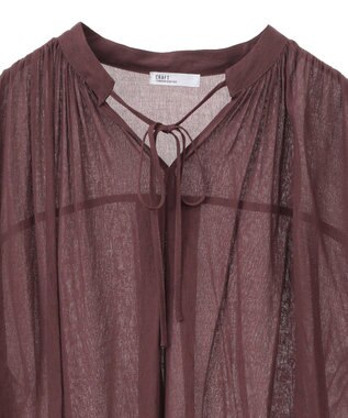 CRAFT STANDARD BOUTIQUE ヴィンテージボイルタイ付ブラウス Brown