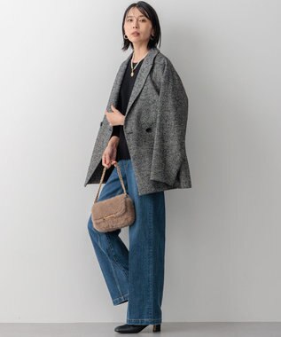 23区 【RED CARD TOKYO×23区】デニム ワイドパンツ ミッドブルー