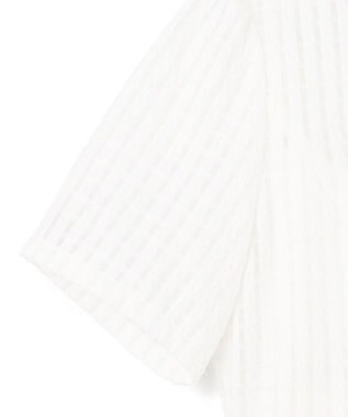 GRACE CONTINENTAL シアーチェックシャツワンピース ホワイト
