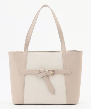 ANY SIS キャンバスコンビトート バッグ グレージュ