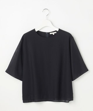 自由区 ストレッチアムンゼン Tブラウス ネイビー