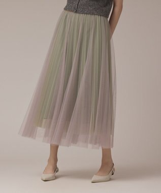 GRACE CONTINENTAL チュールリバーシブルスカート ベージュ