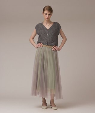 GRACE CONTINENTAL チュールリバーシブルスカート ベージュ