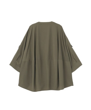 YECCA VECCA 2wayドロストスリーブバンドカラーシャツ Khaki