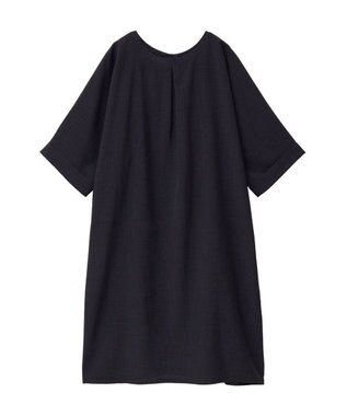 Green Parks 前後２ｗａｙ　ミディ丈タックワンピース Charcoal Gray