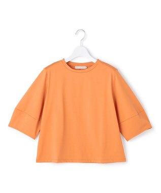 ICB L シャツジーナプレーディング ランタンスリーブカットソー ライトセドナ