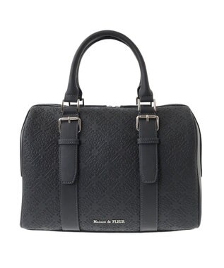 Maison de FLEUR ＦＬＥＵＲモノグラムボストンバッグ Charcoal Gray